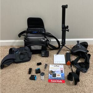 GoPro HERO8 Black Action Camera w Selfie Stick/Stand and Accessories Bundle